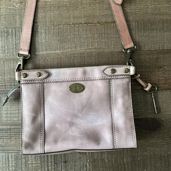 Fossil Vintage Revival Convertible Crossbody leather bag